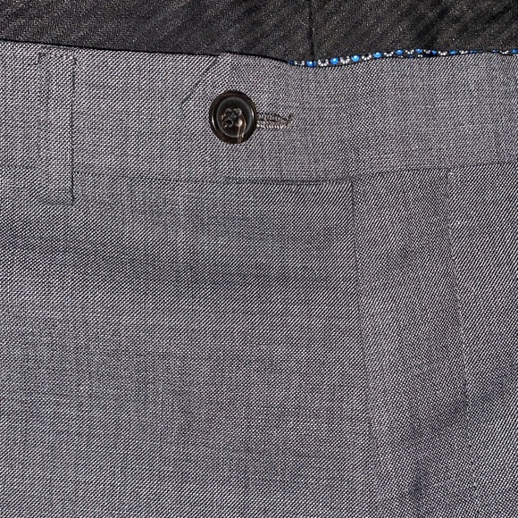 Lauren Ralph Lauren Men's Gray Classic-Fit Wool Stretch Dress Pants Size 38W 30L - Picture 7 of 8